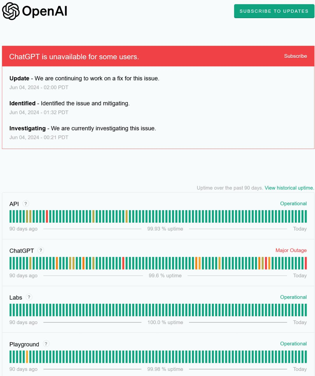 ChatGPT遭遇近8小时大规模宕机